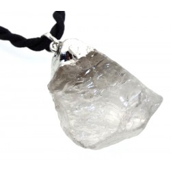 Natural Himalayan Quartz Electroplated Pendant